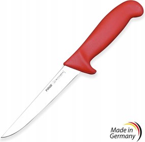 Egyenes hentes kés csontozó 150 mm német Pirge Hentes, piros