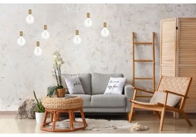 Csillár zsinóron MIROS 7xE27/60W/230V pók fehér/arany