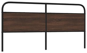 barna tölgy színű acél és szerelt fa fejtámla 190 cm