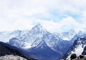 Fotótapéta flizelina Havas csúcsok kék ég panoráma 200x140 +ragasztó
