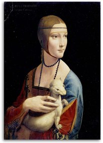 Gario Vászonkép Hölgy hermelinnel - Leonardo da Vinci, reprodukció Méret: 80 x 120 cm