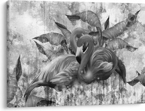 Kép - Flamingók graffiti (70x50 cm)