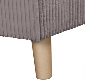 Szürke kordbársony puff Ariella – Ropez