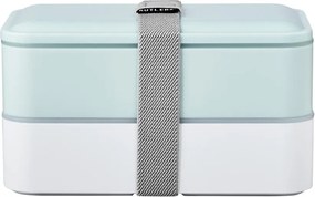 SNACK PACK uzsonnás doboz, világoskék-fehér