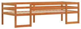 viaszbarna tömör fenyőfa gyerekágykeret 90 x 200 cm