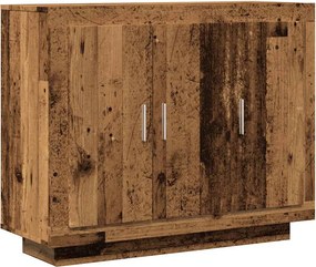 vidaXL komód Régi fa 92x35x75 cm Gépelt fa