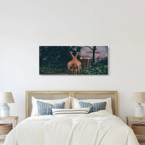 Két zsiráf képe (120x50 cm)