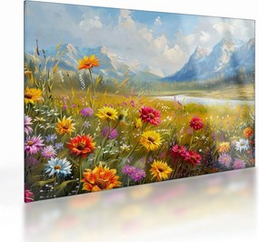 Üveg kép - Festett táj (70x50 cm)