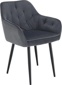 Design fotel, szürke Velvet szövet, VERIO