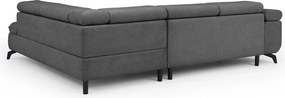 Szürke zsenília sarokkanapé (jobb oldali-L alakú) Marbeya – Ropez