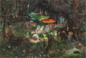 Flizelin fotótapéta Flizelin Design Meseerdő 104x70 Ragasztó