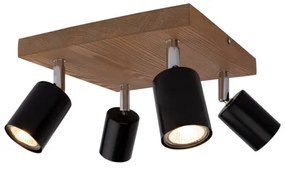 Spot-Light DO2910451 - Mennyezeti spotlámpa MANARA 4xGU10/5W/230V fenyő