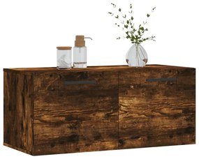 füstös tölgy színű szerelt fa faliszekrény 80 x 36,5 x 35 cm