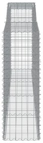 vidaXL 6 db íves horganyzott vas gabion kosár 400x50x140/160 cm