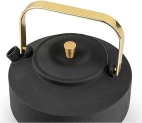 Fekete öntöttvas teáskanna szűrővel 1 l Shangdong – Bredemeijer