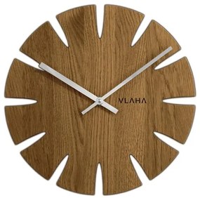 Vlaha VCT1014 tölgyfa óra, átmérő: 32,5 cm, ezüst