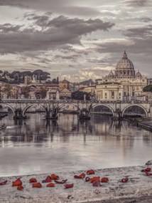 Poszter 30x40cm Kilátás a Basilica di San Pietro-ra a Vatikánban 2, Assaf Frank
