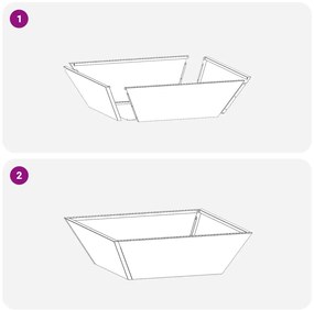 Fém Növényágy Rozsdamentes acél 50 x 50 x 15 cm Dekoratív Betétek