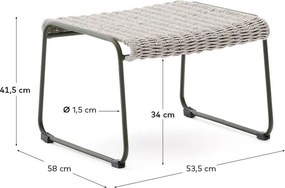 Szürkészöld kerti puff Maurina – Kave Home