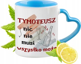 Timóteusnak Kék bögre szív alakú füllel Ajándék