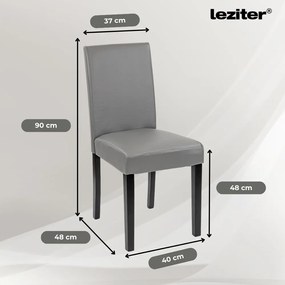 Leon 6+1 étkező garnitúra fehér-szürke