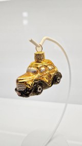 Karácsonyfa gömb üveg autó forma arany vagy zöld