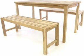 DIVERO Kerti bútor készlet 150 cm tíkfa