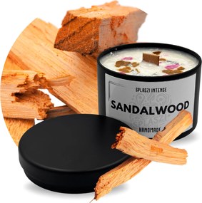 Gyertya otthonra szantálfa illattal Szójaviasz Fa kanóc