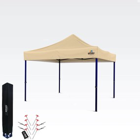 Sátor 3x3m – Gyors összeszerelés és 100% védelem partikhoz és ünnepségekhez - 3 oldalfal nélkül - Bézs