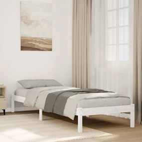 fehér tömör fenyő extra hosszú ágykeret matrac nélkül 80x210 cm