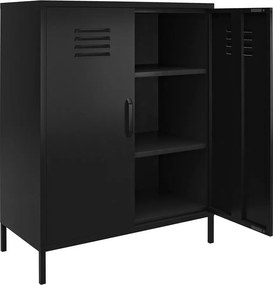 Fekete fém szekrény 40x102x80 cm Mission District – Støraa