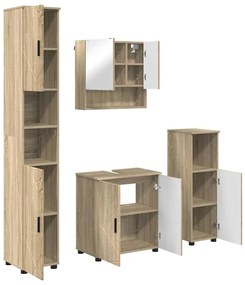Fürdőszoba bútor szett 4 pcs sonoma tölgy 61 x 35 x 64 cm