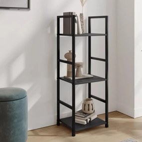 Intenso Home 3 szintes nyitott könyvespolc 29 x 80cm (Fekete) | Univerzális tároló állvány fém lábakkal