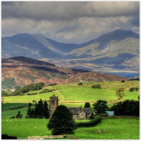 Poszterek 70x70 Hegyi tájkép