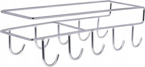 Felfüggeszthető tartó polc alá, szekrénybe konyhai akcesoria, bögrék tárolására