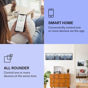 Klarstein Wonderwall Air Art Smart, infravörös hősugárzó, 120 x 30 cm, 350 W, kék csík