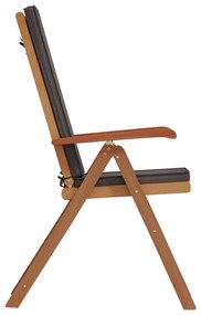 Kerti Szék párnával 6 pcs Barna 57 x 71.5 x 104cm Tömör tíkfa