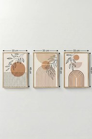 Artsycllct6 keretezett MDF falikép, 3 db-os szett