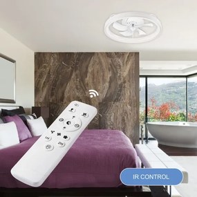 LED Mennyezeti lámpa ventilátorral FARGO LED/37W/230V fehér + távirányító