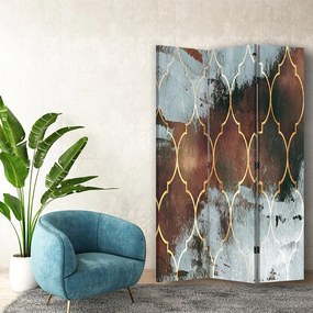 Gario Paraván Marokkói lóhere barna színben Méret: 110 x 170 cm, Kivitelezés: Forgó paraván 360°