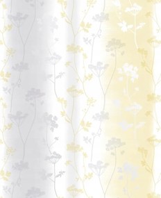 Fali tapéta szárak levelek virágok szürke sárga