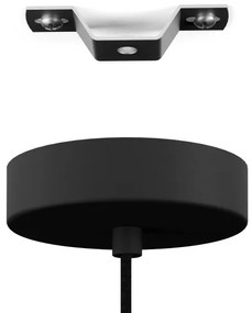 Eglo 43801 - Csillár zsinóron YORTH 1xE27/40W/230V fekete