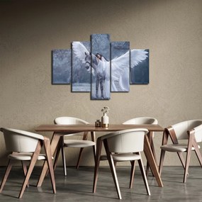 Egy lány képe az egyszarvún (150x105 cm)