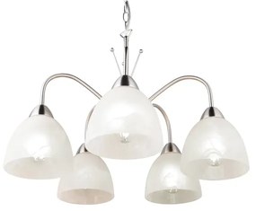 Fehér-ezüstszínű függőlámpa üveg búrával ø 55 cm Dobby – Trio