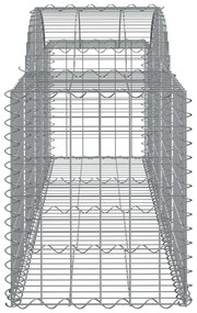 vidaXL 40 db íves horganyzott vas gabion kosár 200x50x60/80 cm