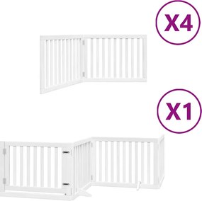 vidaXL fehér nyárfa 12 paneles összecsukható kutyakapu ajtóval 960 cm