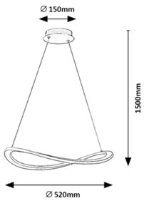 Rabalux 72281 - LED függeszték kábellel KALLIRA LED/40W/230V 3000K