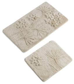 Bézs fürdőszobai kilépő szett 2 db-os 100x60 cm – Foutastic