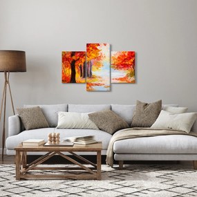 Kép - olajfestmény, színes ősz (90x60 cm)