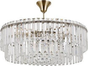 ITALUX PND-22320-8-ABR BUENA Kristály Függesztett Lámpa Antik Bronz, Átlátszó E14 IP20